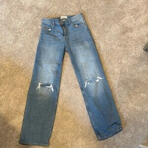 Abercrombie Kids distressed wide legs jeans